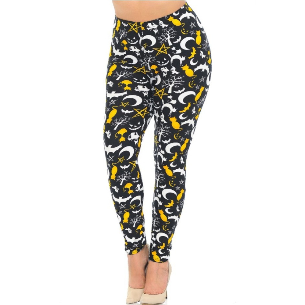 Happy Halloween Plus Leggings One Size